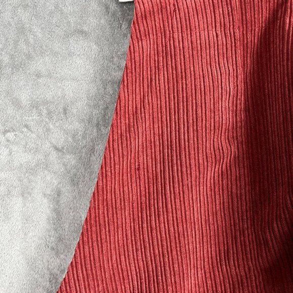 HOT KISS Red Corduroy Overall Dress Juniors' 7 Y2K Academia Preppy Buckle Mini - Picture 12 of 12